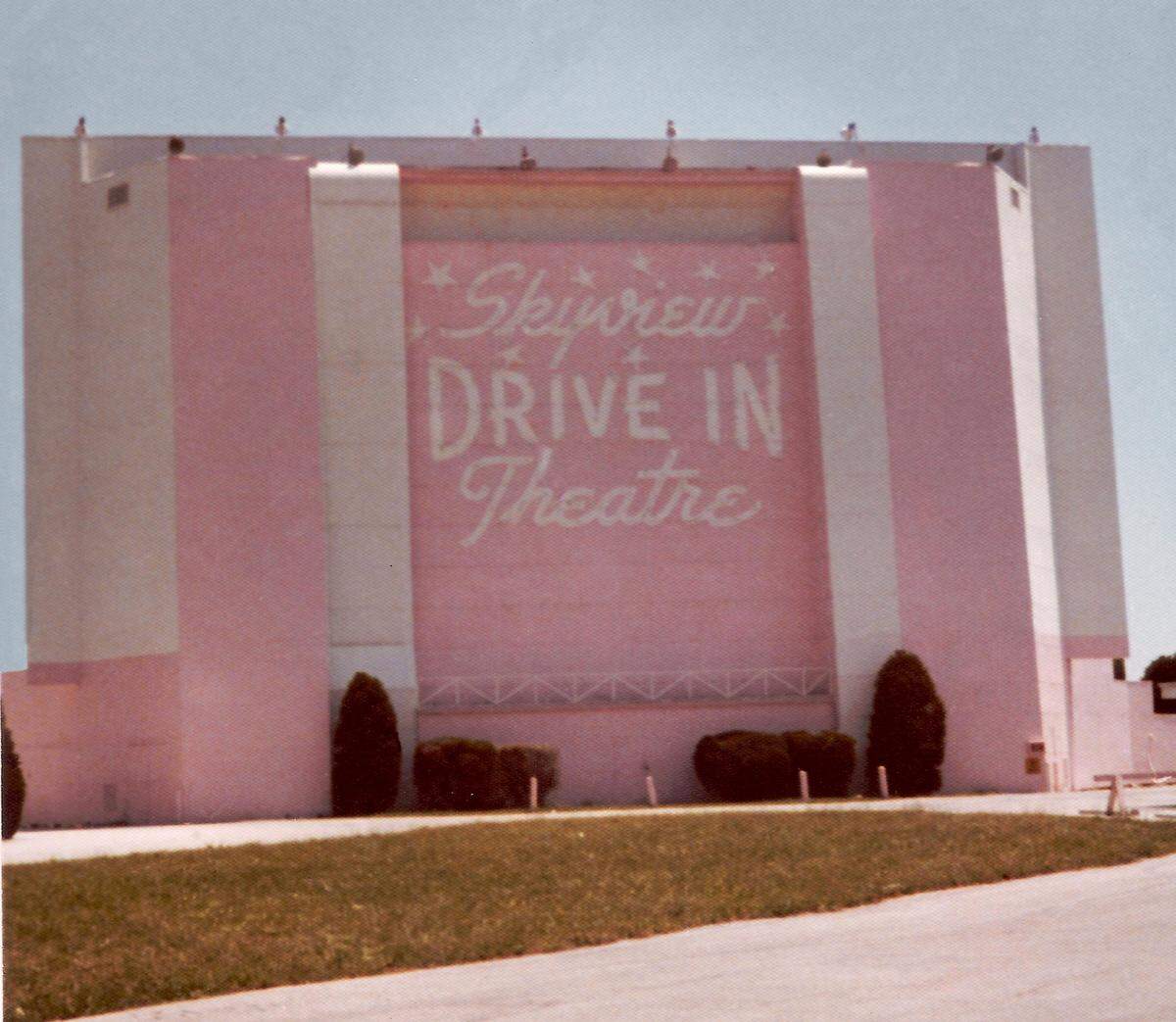 Skyview’s pink screen from the 1960s and 70s.