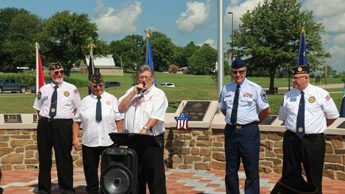 The memorial wall in Rinderer Park, an ongoing project, was dedicated on July 4, an honors Highland’s fallen service members.