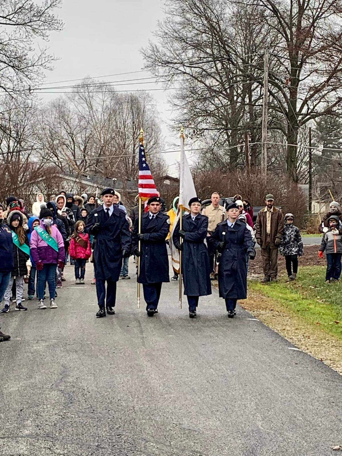O’Fallon is well known for its focus on honoring veterans. Here, the O’Fallon Township High School JROTC Color Guard marches in a Wreaths Across America event honoring veterans. Meanwhile, the deadline for inclusion on O’Fallon Veterans’ Monument for Memorial Day is Monday, Feb. 28.