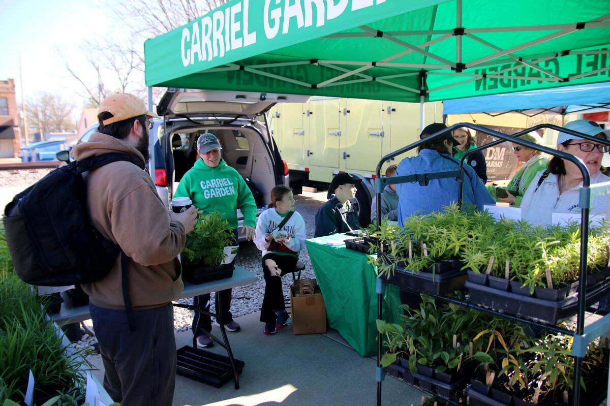 Carriel Junior High School science classes offer plants for sale that they grow in the Carriel Garden.