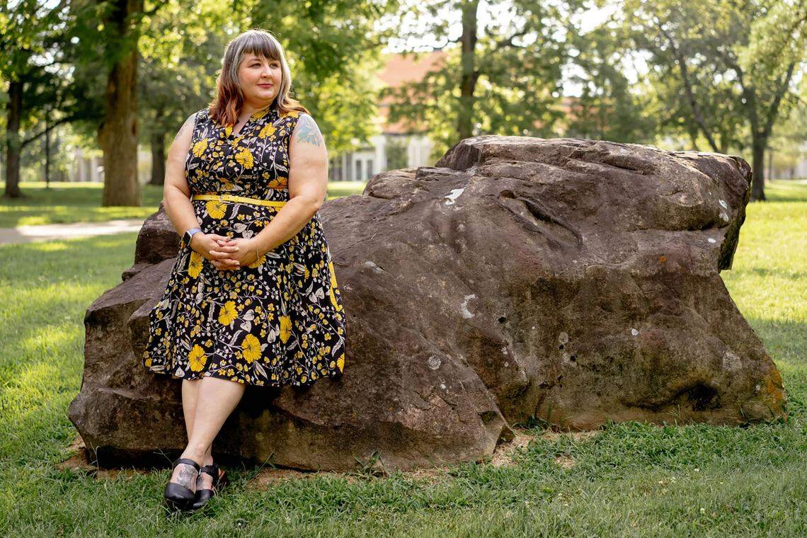 Jennifer Pepper, CEO of CHOICES: The Memphis Reproductive Health Clinic, on July 20 at Southern Illinois University in Carbondale. The clinic is one of several that have announced they will be opening in the college town as a response to the Supreme Court reversing the constitutional right to an abortion.