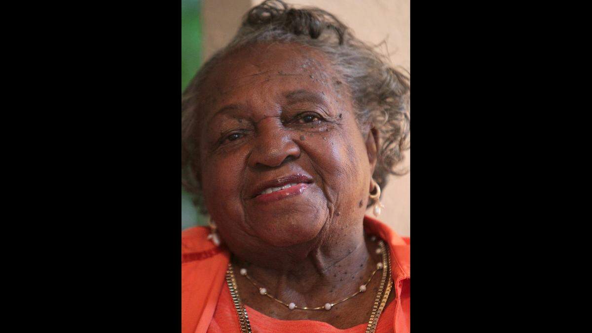 Mattie Malone is shown at 99 during a BND interview in 2014. The longtime East St. Louis resident died Thursday at 105.