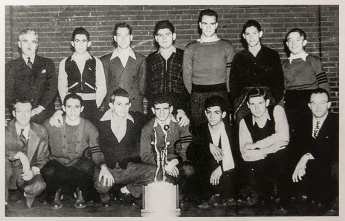 Members of the 1940 Granite City state championship basketball team included, top row, Emil Mueller, John Markarian, Ed Hoff, Sam Mouradian, Everett Daniels, Ebbie Mueller and Harold Brown; and bottom row, Byron Bozarth, Evon Parsaghian, Andy Phillip, Dan Eftimoff, Andy Hagopian, George Gages and Leonard Davis.