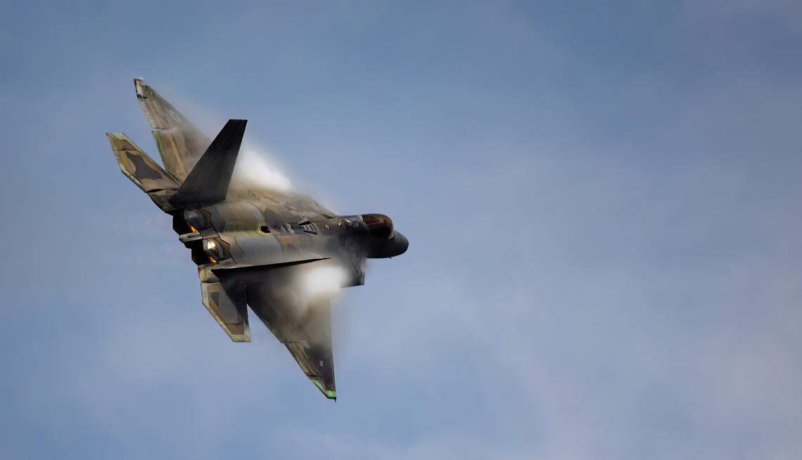 This Lockheed Martin F-22 Raptor was part of the the Scott Air Force Base Airshow on Sunday, May 14, 2023.