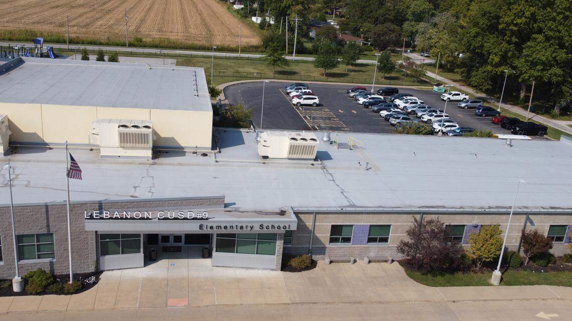 Outside of Lebanon Elementary School in Lebanon, Ill., on Oct. 3, 2023.
