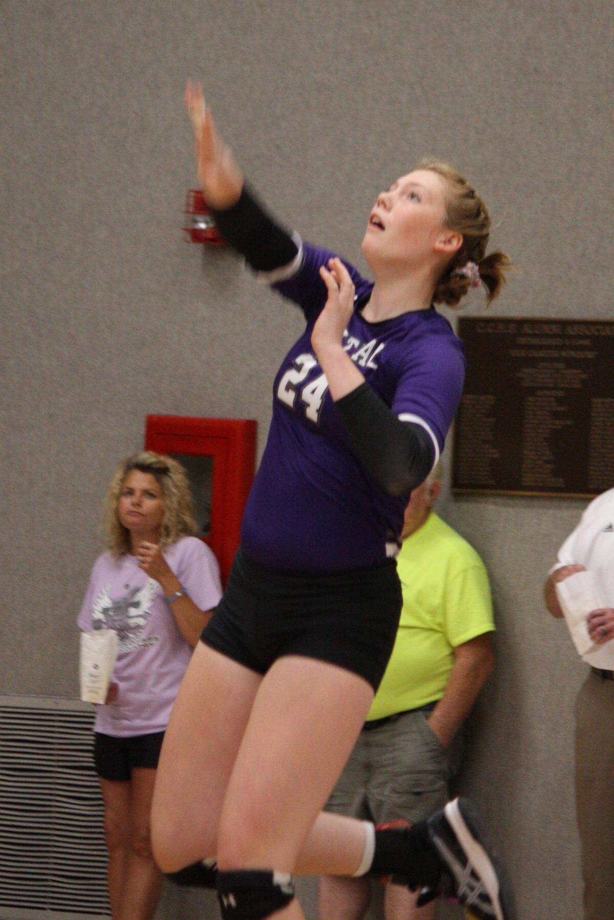 Breese Central senior Abby Johnson has given a verbal commitment to attend and play college volleyball at the University of Nebraska