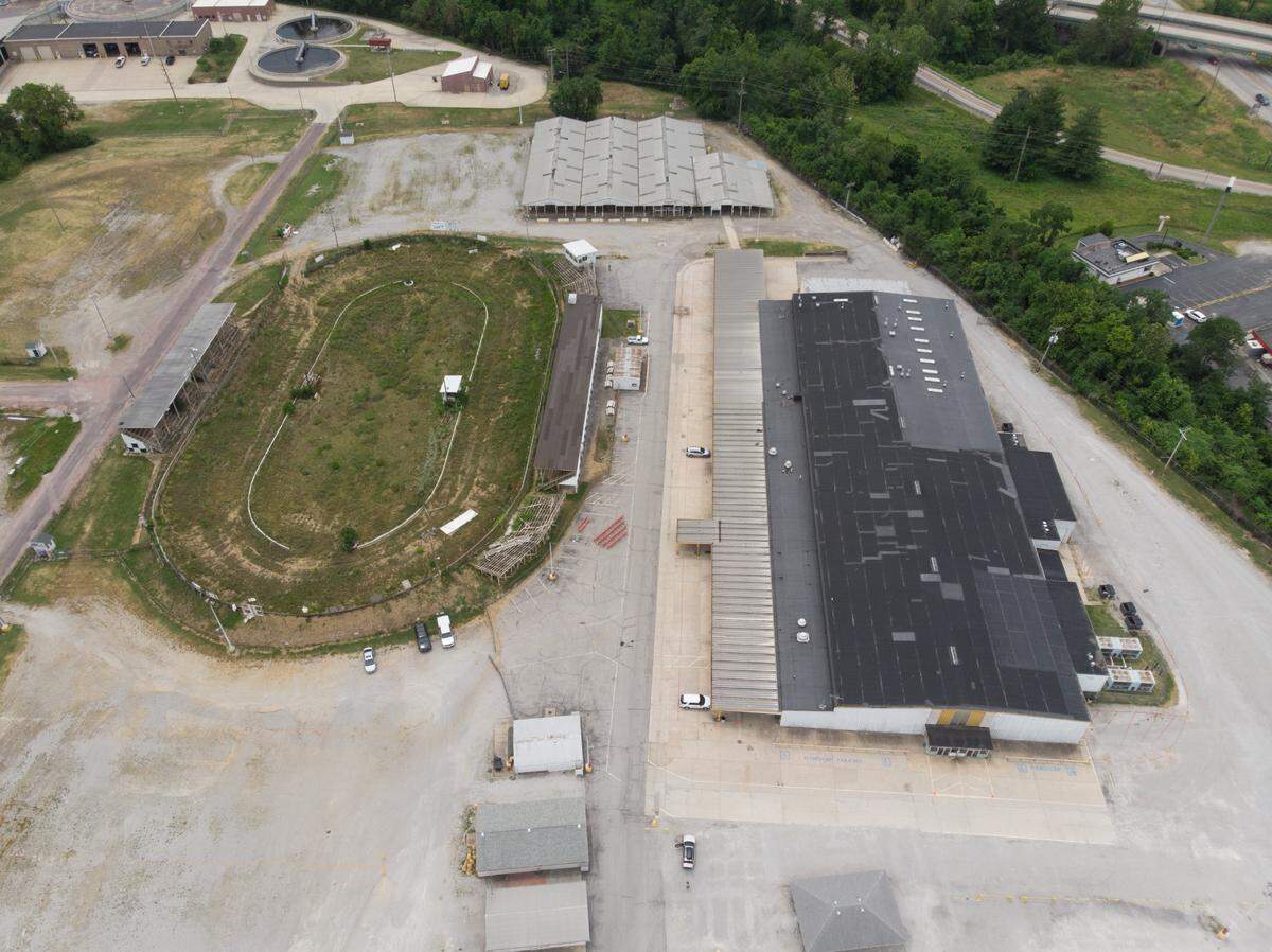 The Belle-Clair Speedway racetrack and Expo Center at the Belle-Clair Fairgrounds is pictured here on Nov. 25, 2024.