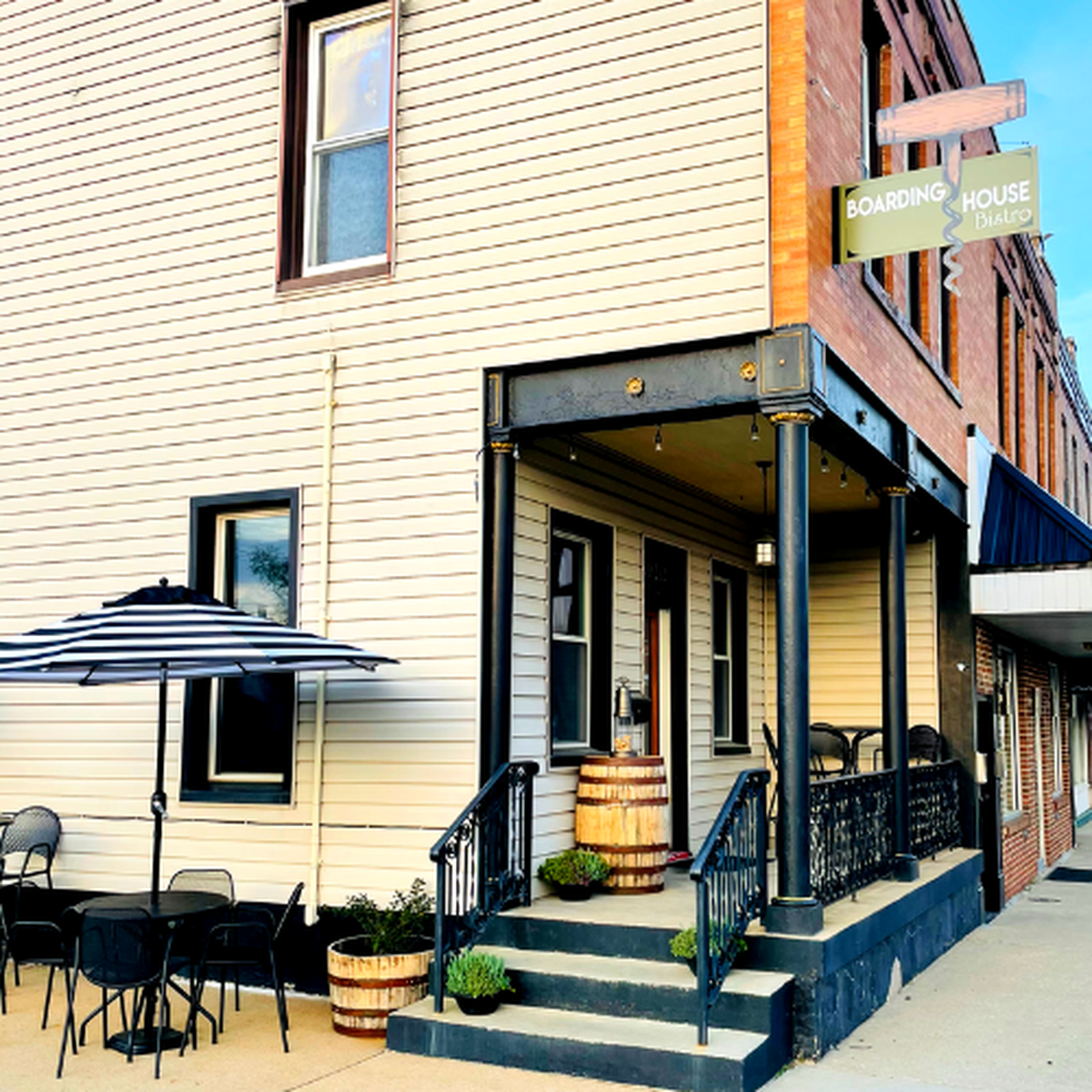 Pictured is the exterior of Boarding House Bistro in O’Fallon. The business is requesting an additional liquor license for their new expanded space next-door.