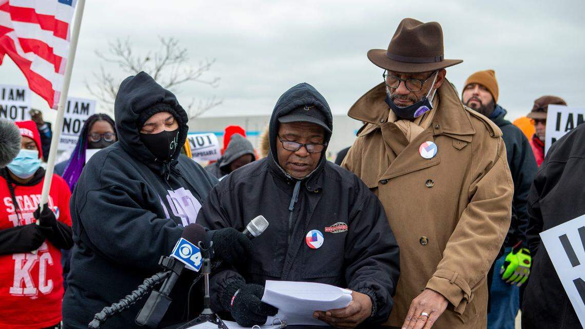 Amazon workers and family rally for safer working conditions at Edwardsville warehouse