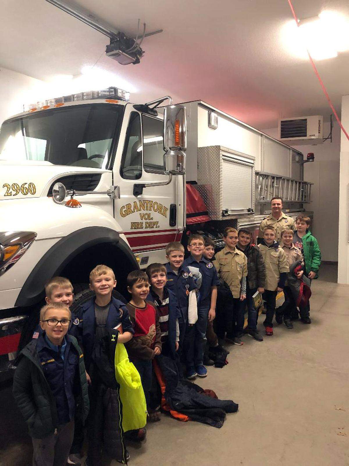Alhambra and Grantfork scouts recently visited the Grantfork Firehouse.