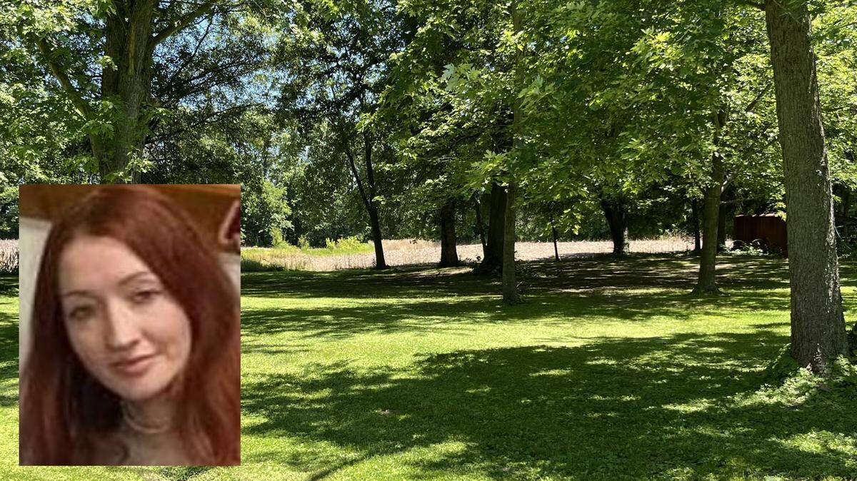 It’s believed Brittany Moeser walked southeast through this back yard when she left her mother’s home in Clarmin, an unincorporated community near Marissa, before disappearing on April 13.