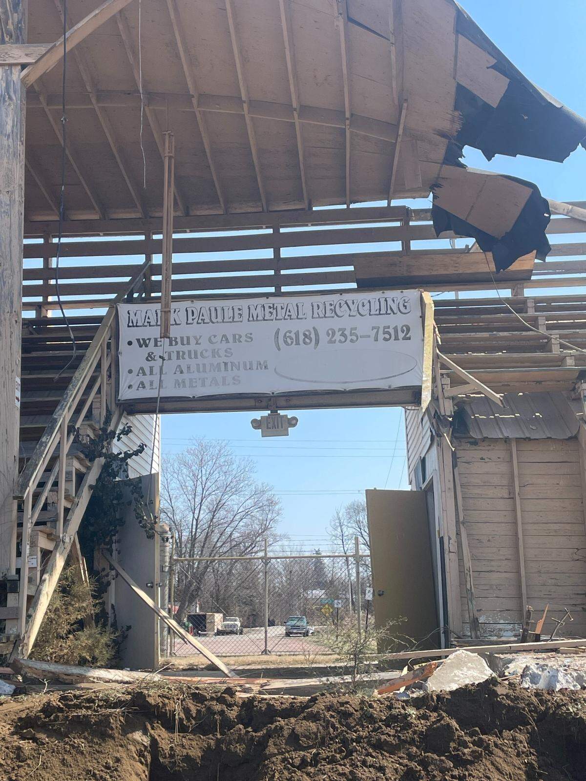 Crews began demolishing the old Belle-Clair Speedway grandstands and clearing the racetrack on March 13, 2025.