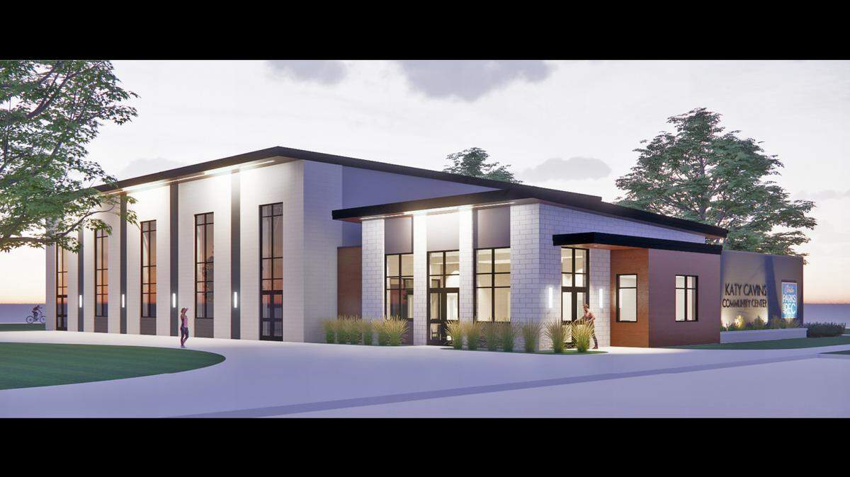 Digital rendering of the new Katy Cavins Center