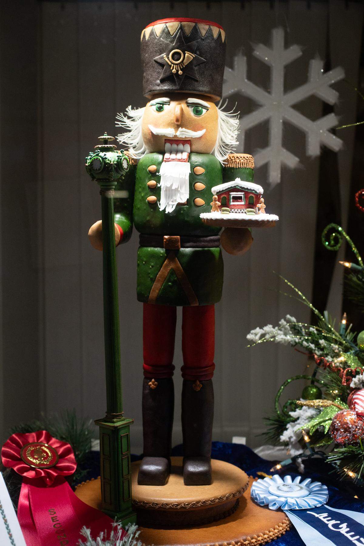 Jennifer Morimoto’s gingerbread house, located Blanquart’s Jewelry at 111 E. Main St.