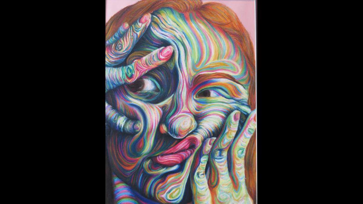 Zoe Dodd of Centralia High School won an Award of Excellence for the pastel artwork “Sugar Rush” at Belleville’s 2023 fine arts show Art on the Square.