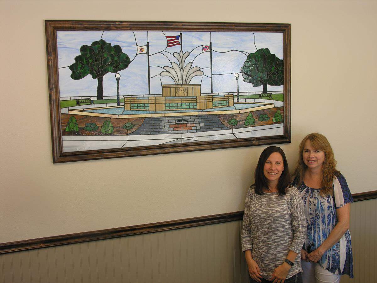 Highland Chamber of Commerce Executive Director Nancie Zobrist and Assistant Director Penny Korte in the organization’s new office located at 1216 Main St. The chamber moved buildings at the beginning of June and are settling in with their longtime neighbors the Highland Area Community Foundation.