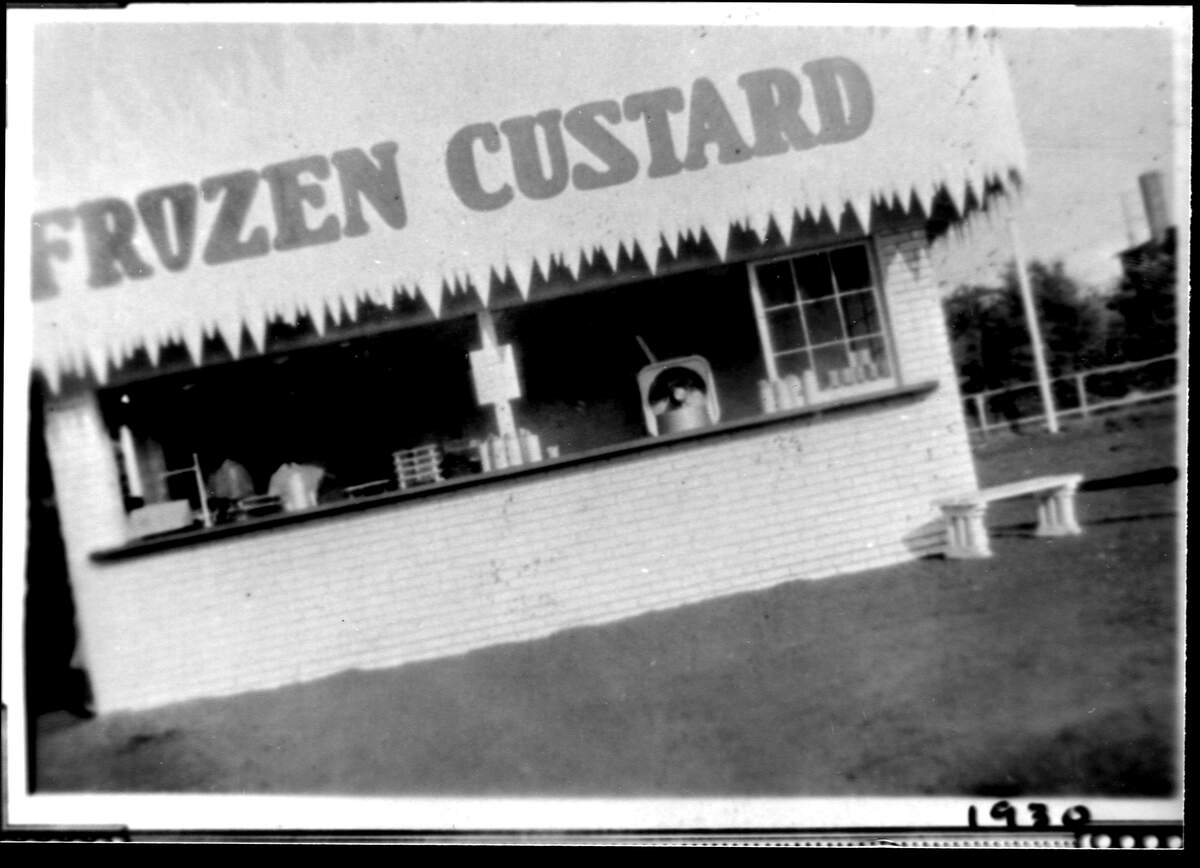 Ted Drewes Sr. opened a frozen-custard stand on Grand Boulevard in 1931 (photo misdated). It was the second of three St. Louis locations, two of which are still operating.