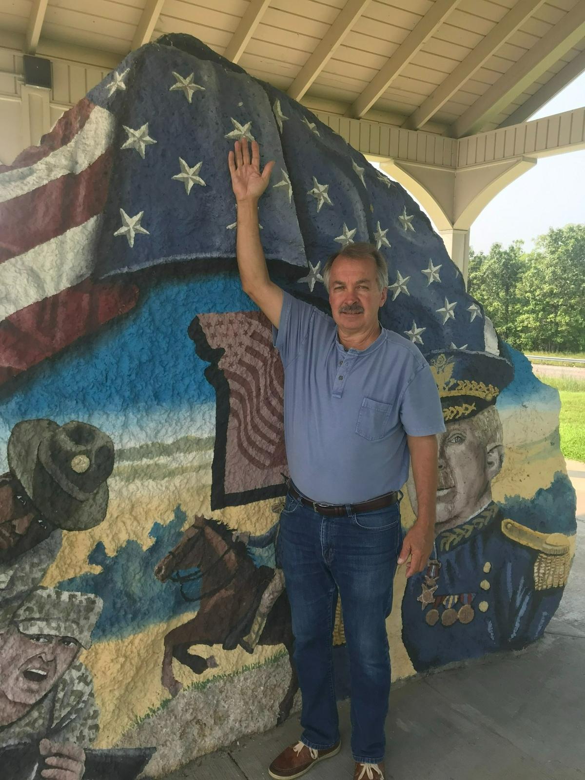 A 10-ton Freedom Rock, a unique patriotic canvas honoring area military veterans, will be the focal point of downtown revitalization efforts in Shiloh — and is the first one in Illinois. Recently completed by artist Ray “Bubba” Sorensen II as part of his national Freedom Rock Tour, the 20,000-lb. boulder is the centerpiece of a new park development to not only honor veterans but also immigrant settlers of Shiloh Valley.