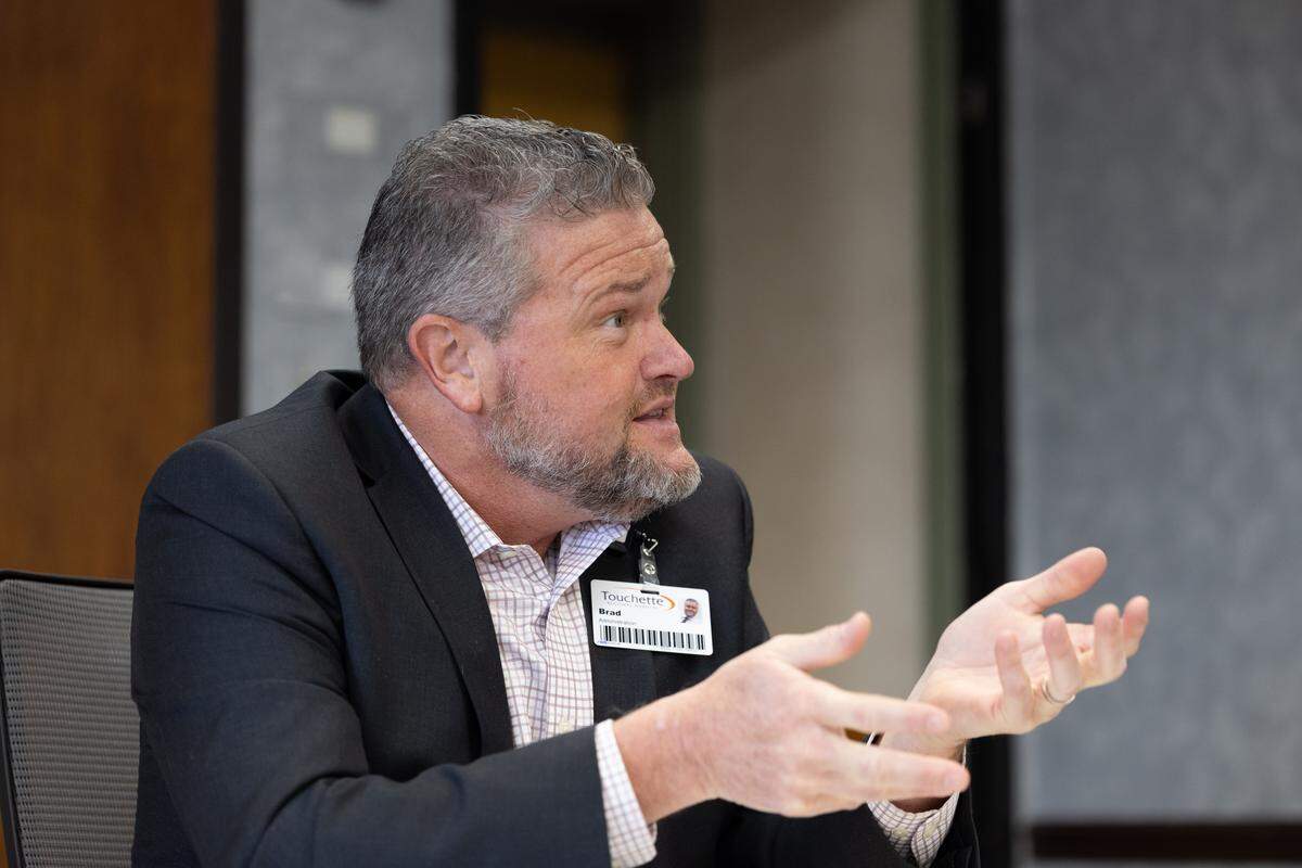 Touchette Regional Hospital President Brad Goacher speaks about plans for a potential new hospital in Cahokia Heights.
