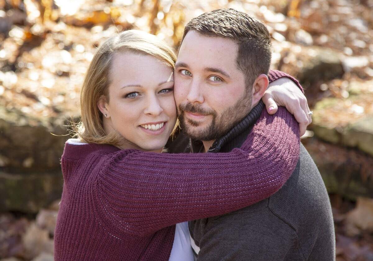 Rebecca Yarber and Nathan DeSpain, shown here in their engagement photo, planned to get married at The Mansion in O’Fallon until the venue abruptly closed last week.