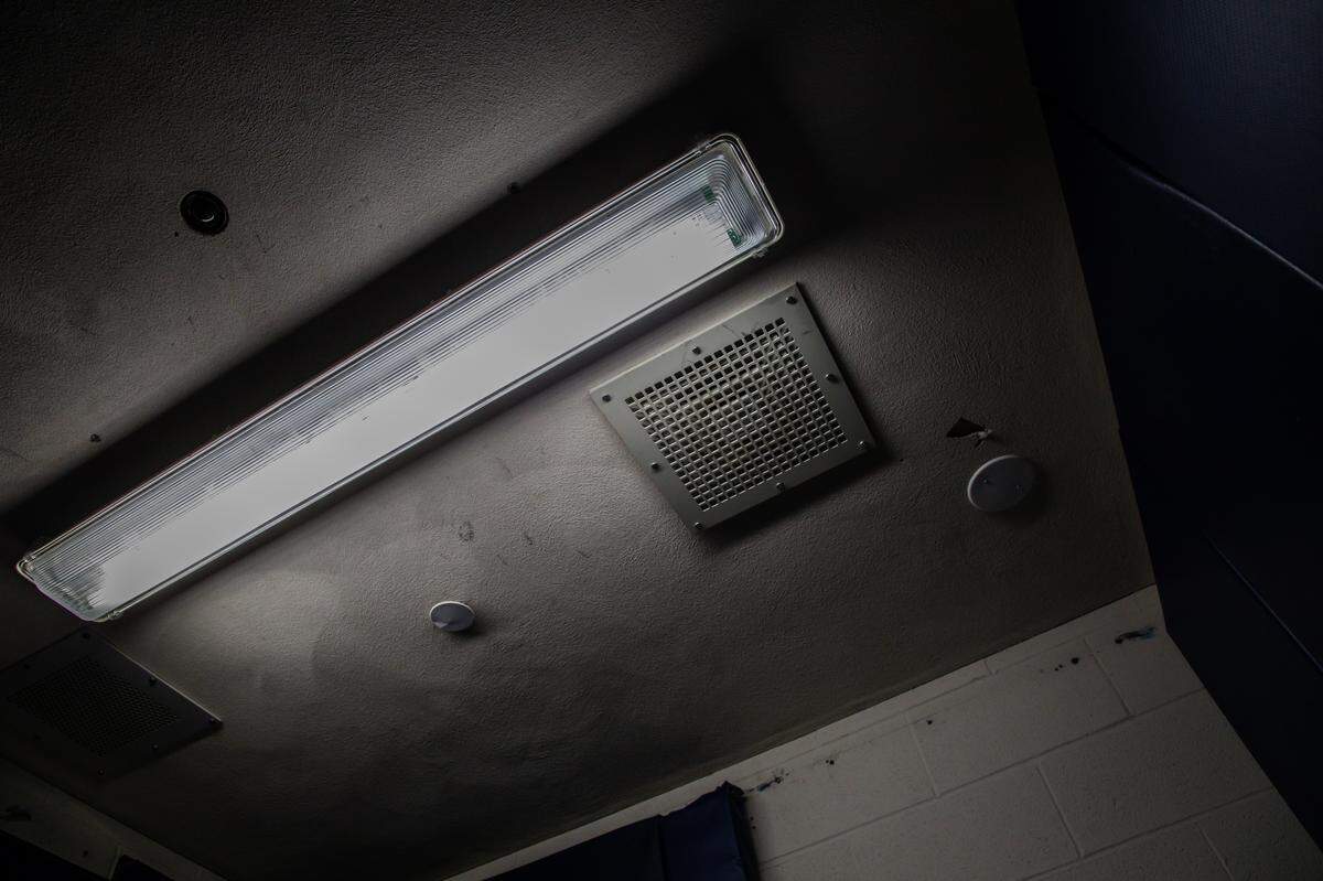 The Belleville Area Special Services Cooperative, near St. Louis, allowed a photographer to visit two timeout rooms at Pathways school. This shows the ceiling of one of the rooms. Photographed July 31, 2019. (Zbigniew Bzdak/Chicago Tribune)