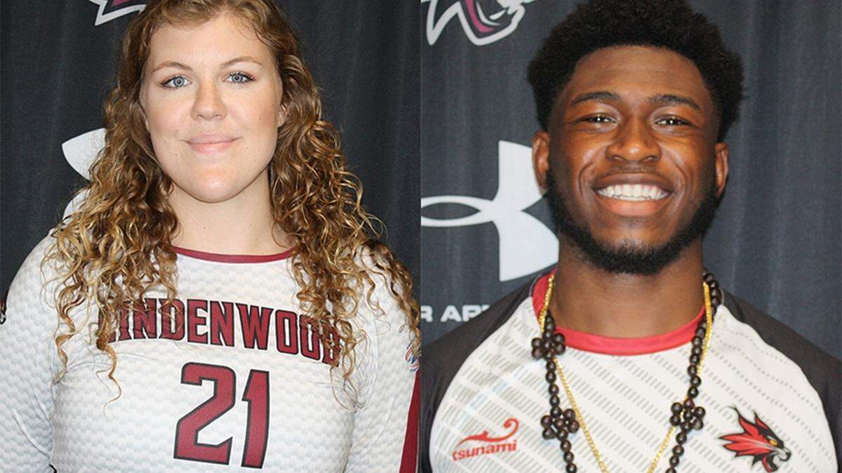 Erin Ladeairous and Ayemere Oiyemhonlan, members of the Lindenwood Unviersity Belleville women’s volleyball and mens rugby teams respectively, were named the October athletes of the month.