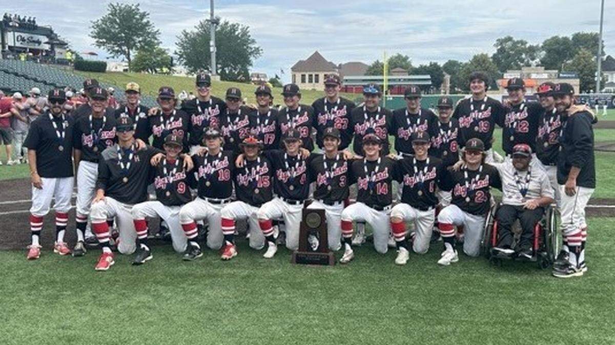 The Highland High School baseball team received their fourth place medals at the Class 3A Tournament at Duly Health and Care Field in Joliet on Saturday, June 8.