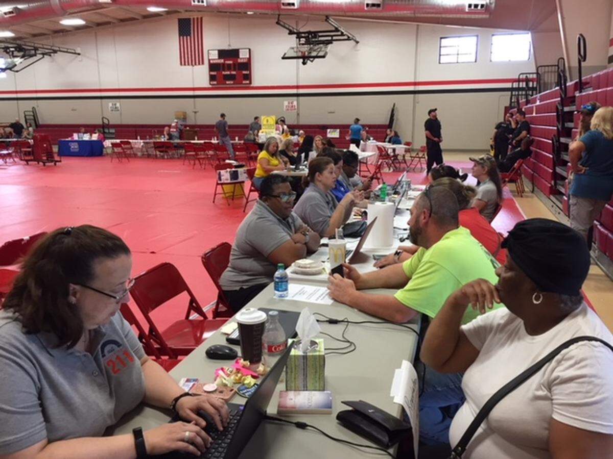 About 380 Granite City residents went to a resource fair on Saturday at the town’s high school, where they learned about ways to deal with the flooding that damage about 500 homes on Aug. 12.