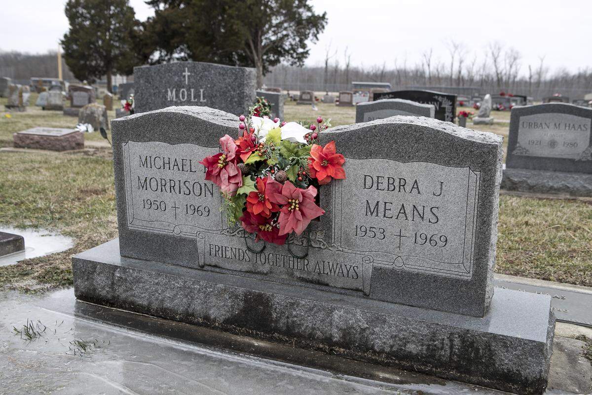 Mike Morrison and his girlfriend, Debbie Means, were buried next to each other in Holy Childhood of Jesus Cemetery after the teenagers were murdered in 1969.