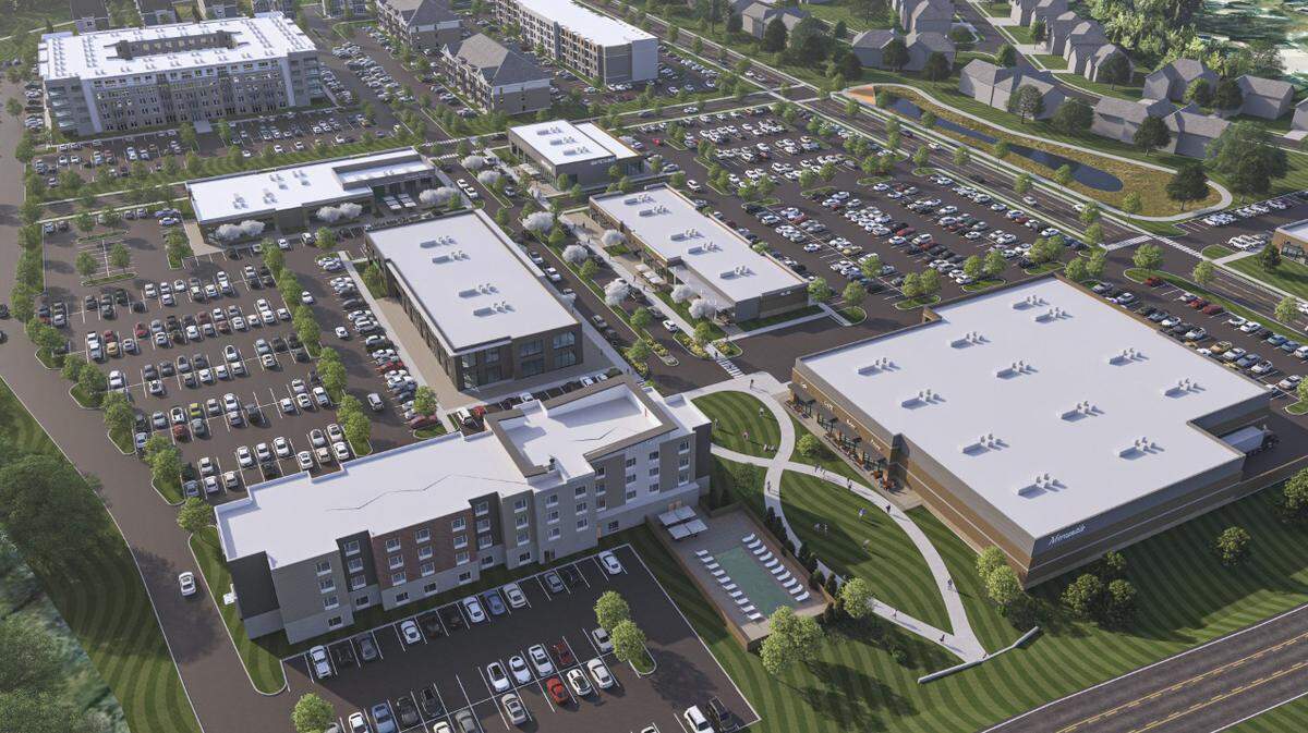 Looking west - Hotel will be built on Venita.