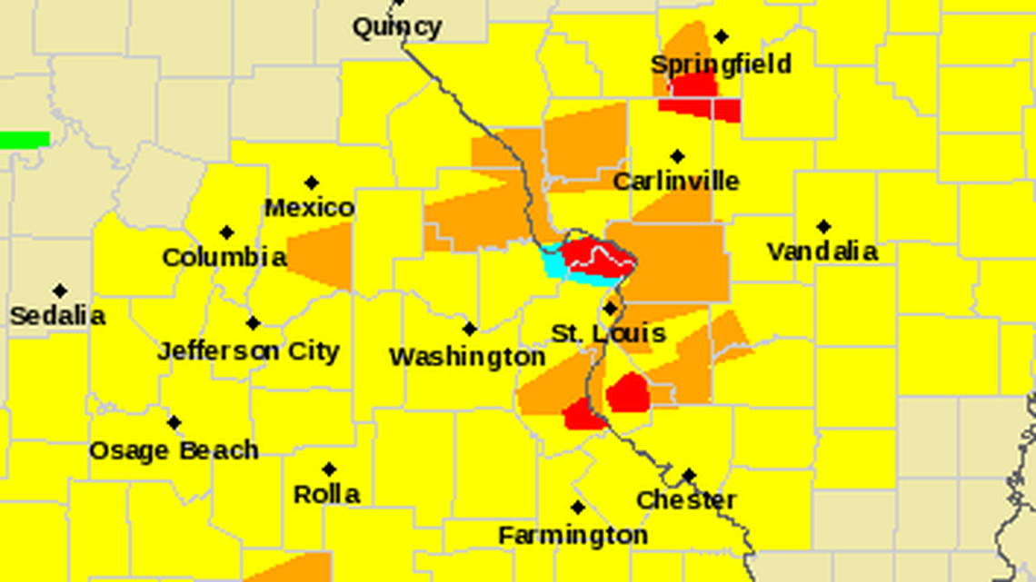 Severe thunderstorms with tornadoes blowing through metro-east