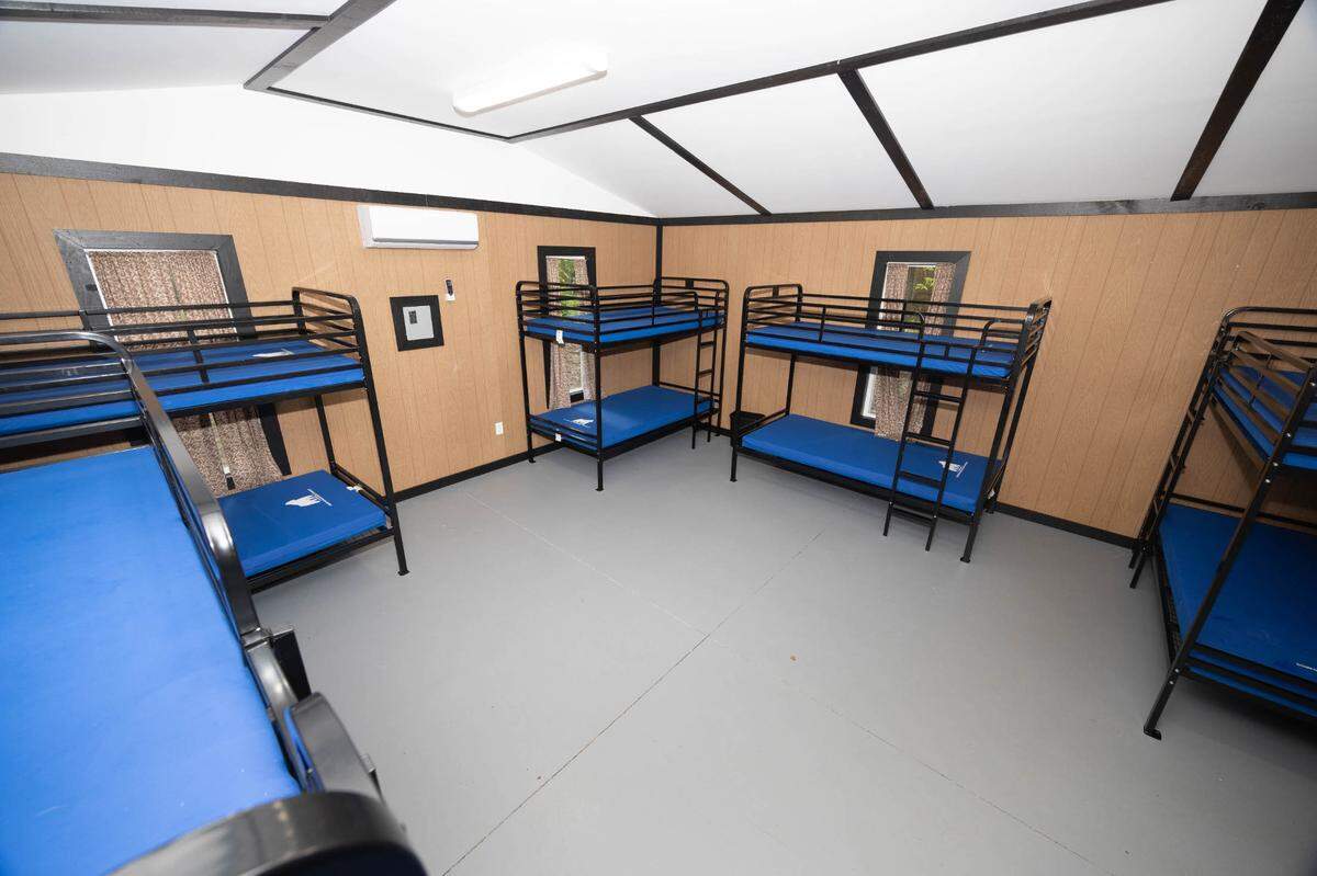 “The Pines” will feature four new cabins with bunk beds. Sponsors at the “Cocktails in Camp” event could participate in the “Adopt a Bunk” program, where one could purchase a number of new bunks to replace old ones.