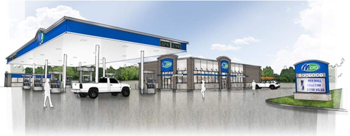 This rendering shows the concept of new Moto convenience stores, including the one being built on Fullerton Road in Belleville and the one being planned for Lincoln Highway in Fairview Heights.