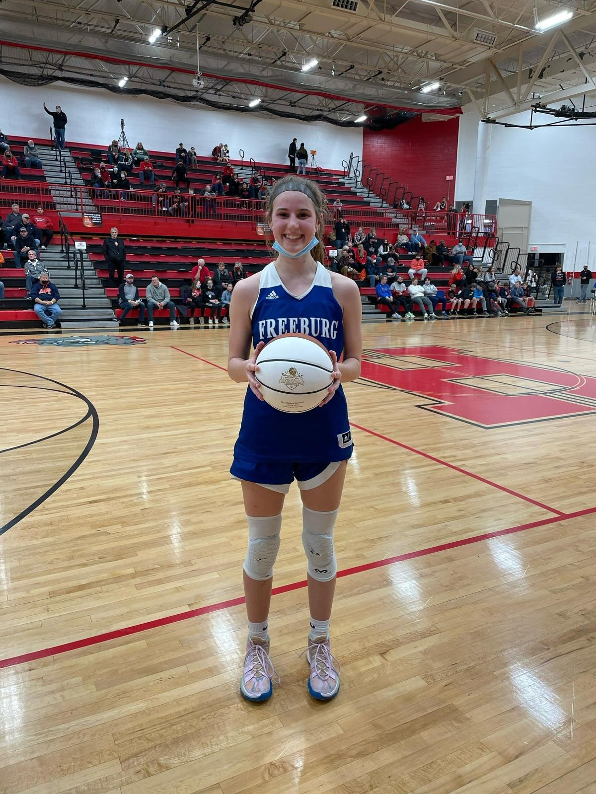 Natalie Peterson Freeburg High School is the winner of this week’s Belleville News-Democrat Girls Player of the Week high school basketball poll, as selected by readers of bnd.com.