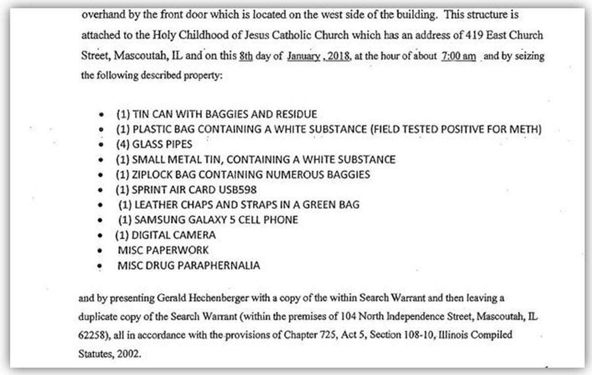 In the search of Hechenberger’s home, which is attached to the Holy Childhood Church, police say they found evidence of child pornography and drug possession.