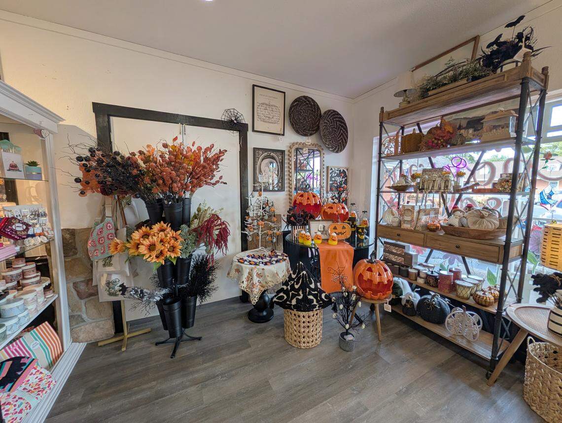 View of the Halloween display at Blush Home Décor by JSB Designs at its former Smithton location