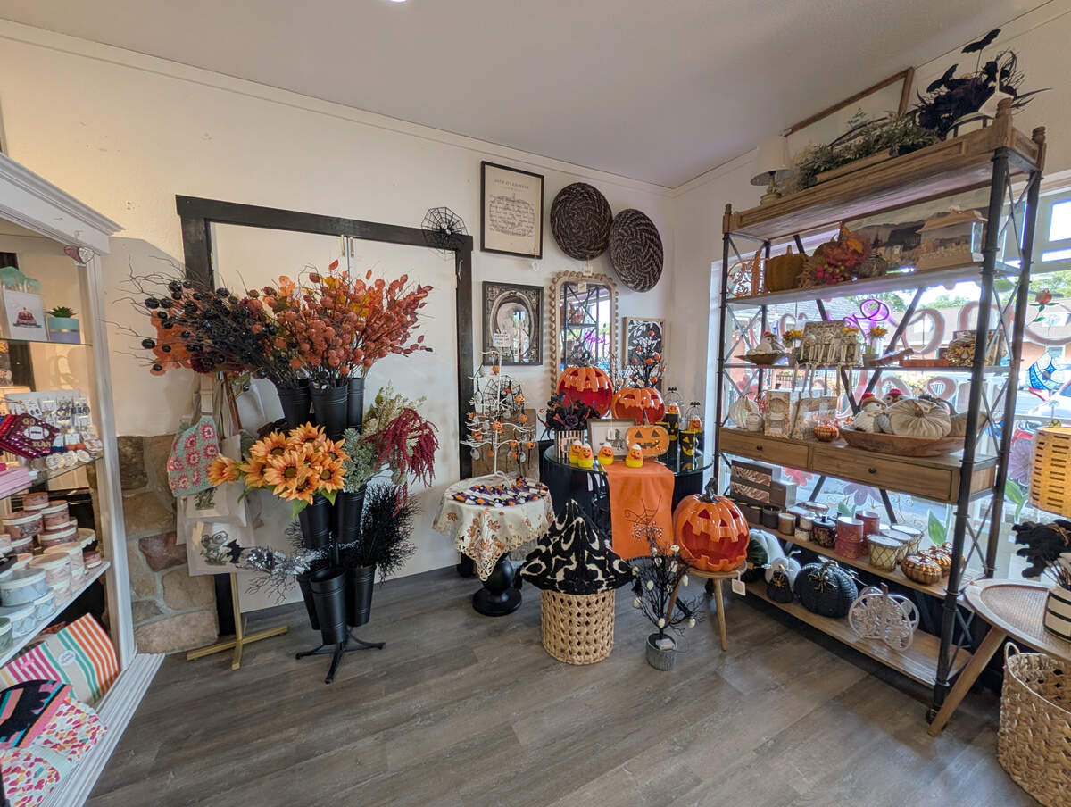 View of the Halloween display at Blush Home Décor by JSB Designs at its former Smithton location