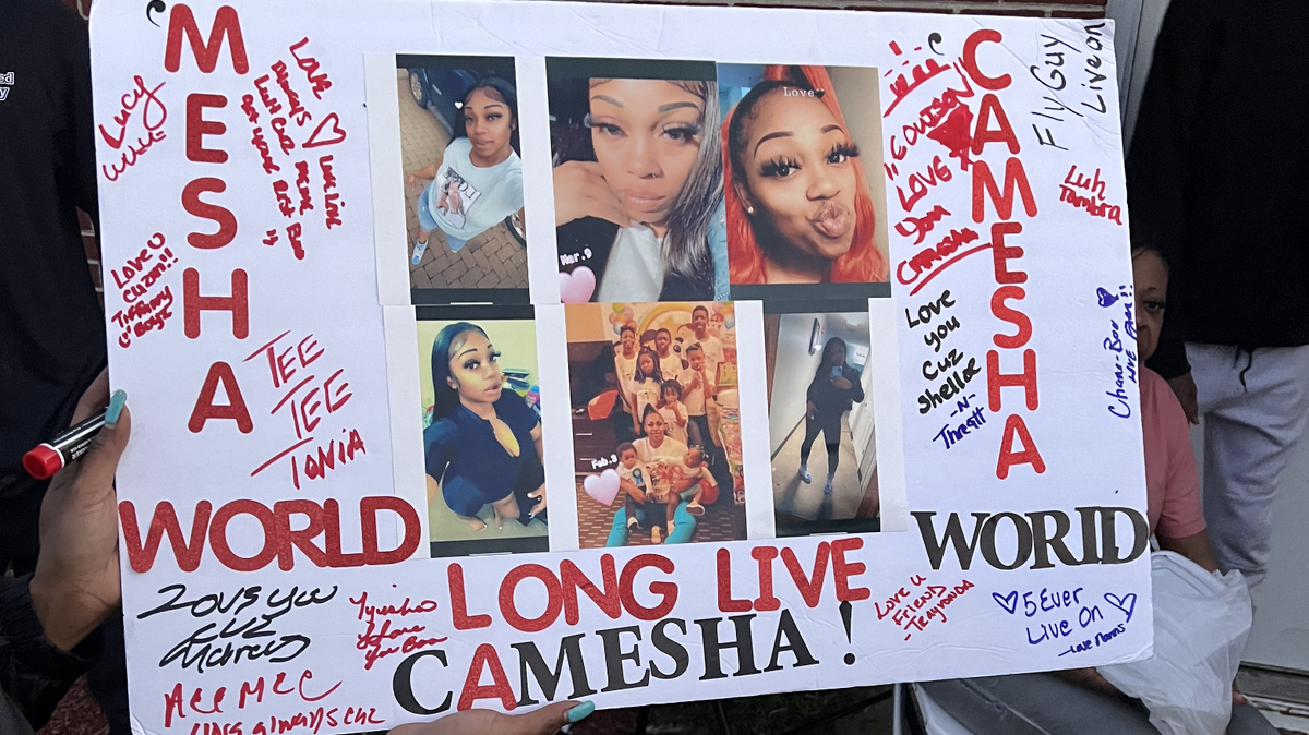 Tribute to Camesha McCline, mother of 8, who was found shot to death in East St. Louis on Wednesday, April 20, 2022