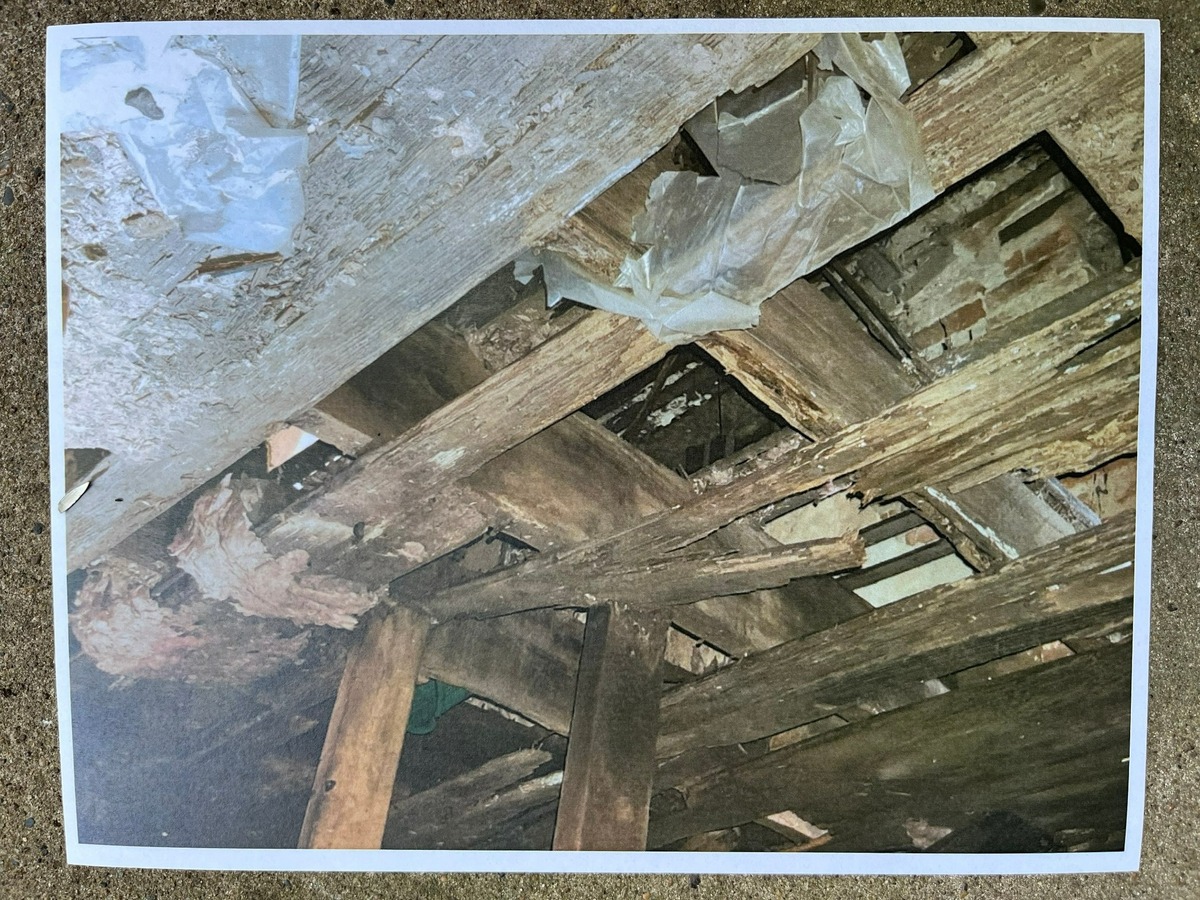 One of about 80 photos taken by Scott Tyler, the city of Belleville’s director of health, housing and building, inside a derelict building at 1013 W. Main St. that is slated for demolition.
