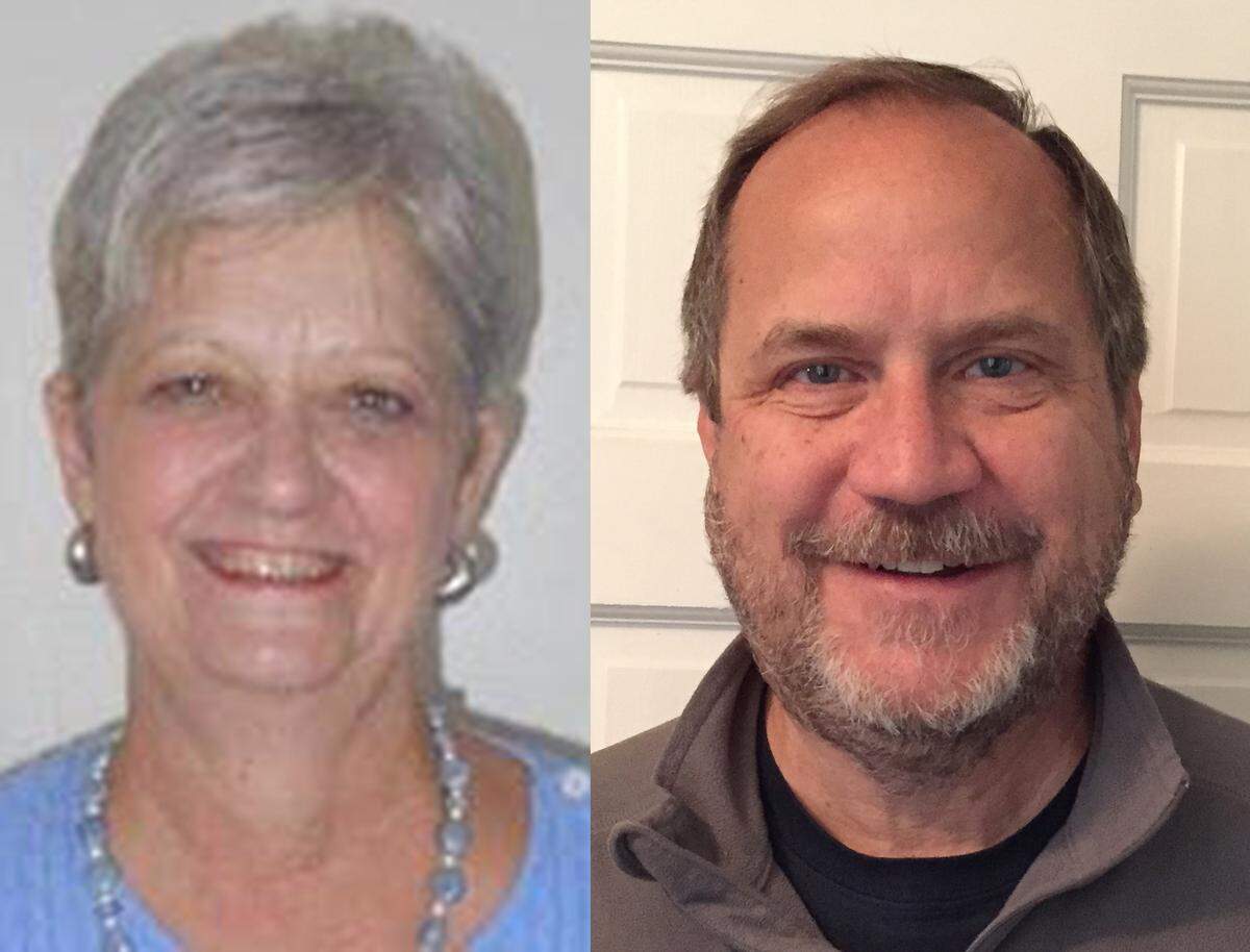 Lillian Schneider, left, and Alderman Mike Buettner are the two Belleville City Council candidates who have not received support from either Belleville Mayor Mark Eckert or St. Clair County Board Chairman Mark Kern.