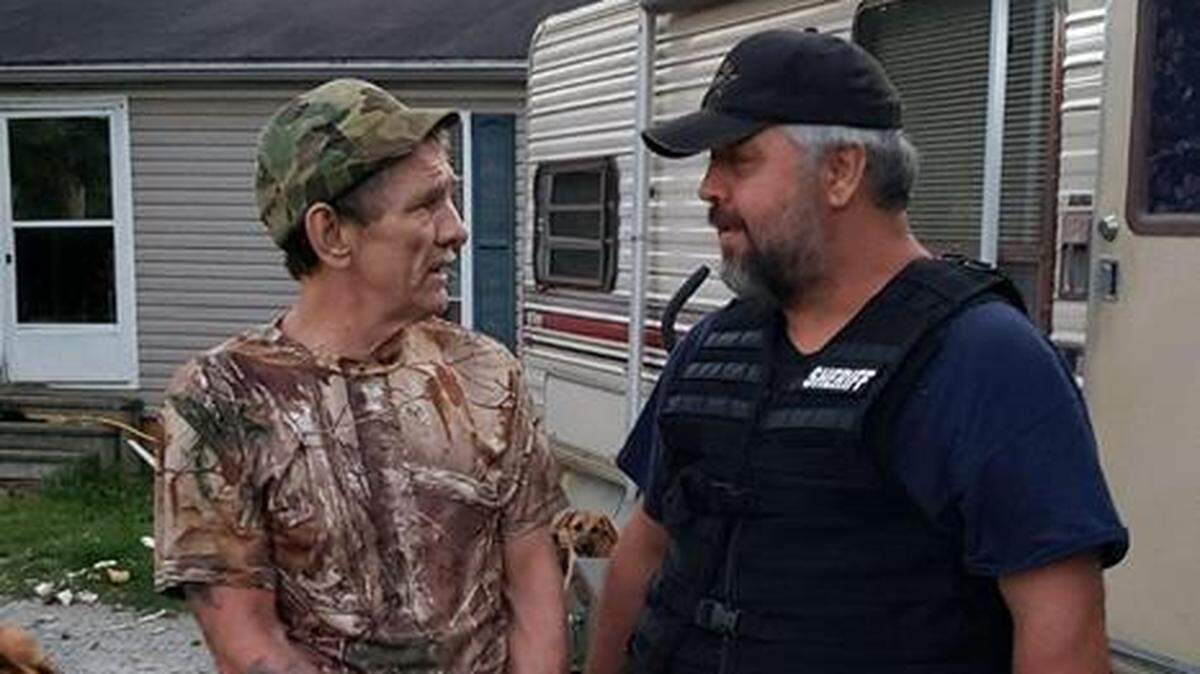 Sheriff J.T. Fricker, Hardin County deputies and Cave-in-Rock Police Department took Johnny Tipton into custody Saturday.