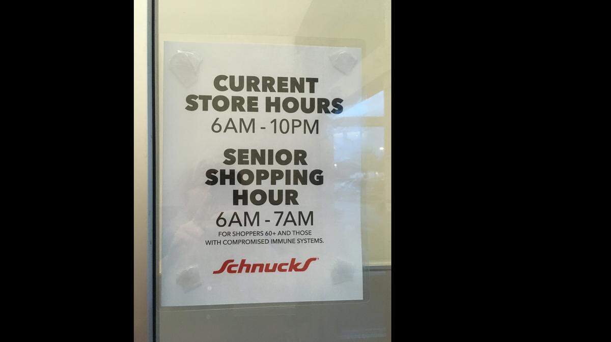 This was a sign at the Schnucks in Swansea on Tuesday night.