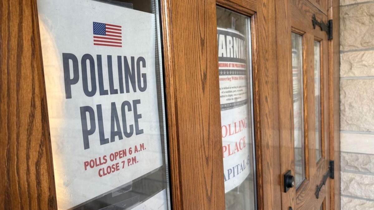 A polling place in Springfield during the March 2026 primary election.
