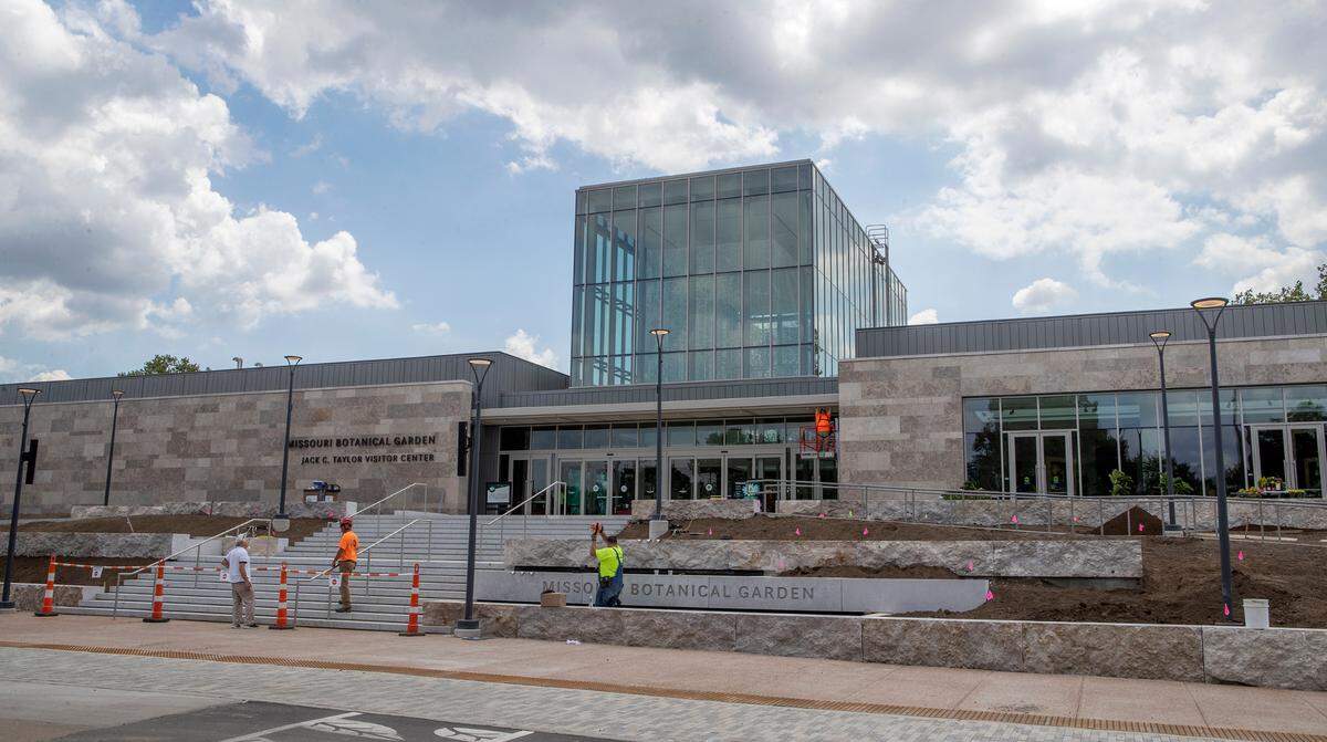Workers are wrapping up construction on Missouri Botanical Garden’s new 90,000 square feet Jack C. Taylor Visitor Center.
