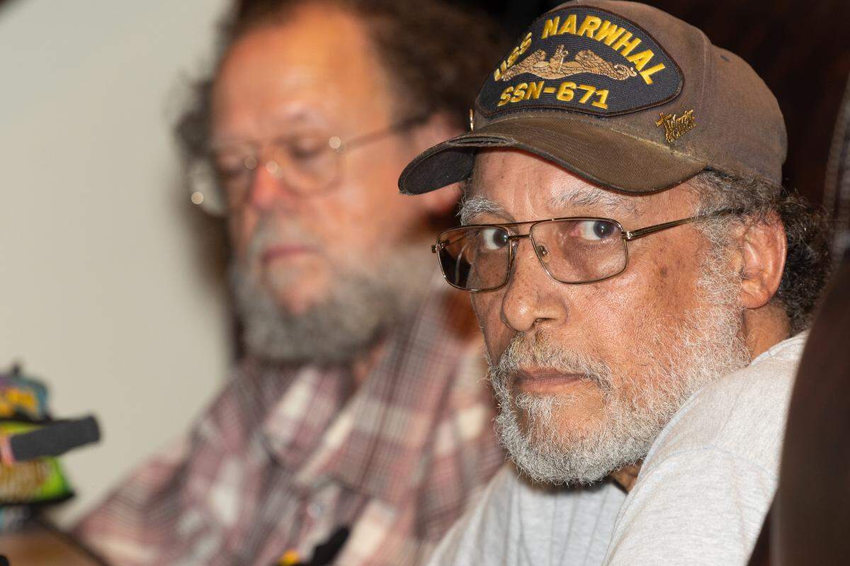 Frank Bearner at a press conference for the identification of a deceased woman who was killed in 1990. Bearner is the half-brother of Wendy Michael, who was found dead by a farmer in Troy in 1990.