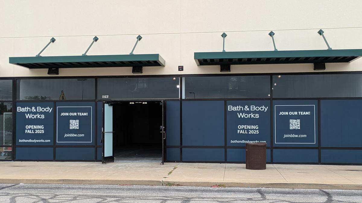The retail space at 5741 Belleville Crossing St. is the former site of Dressbarn. The storefront will be occupied by Bath & Body Works, which is scheduled for a fall 2025 opening.