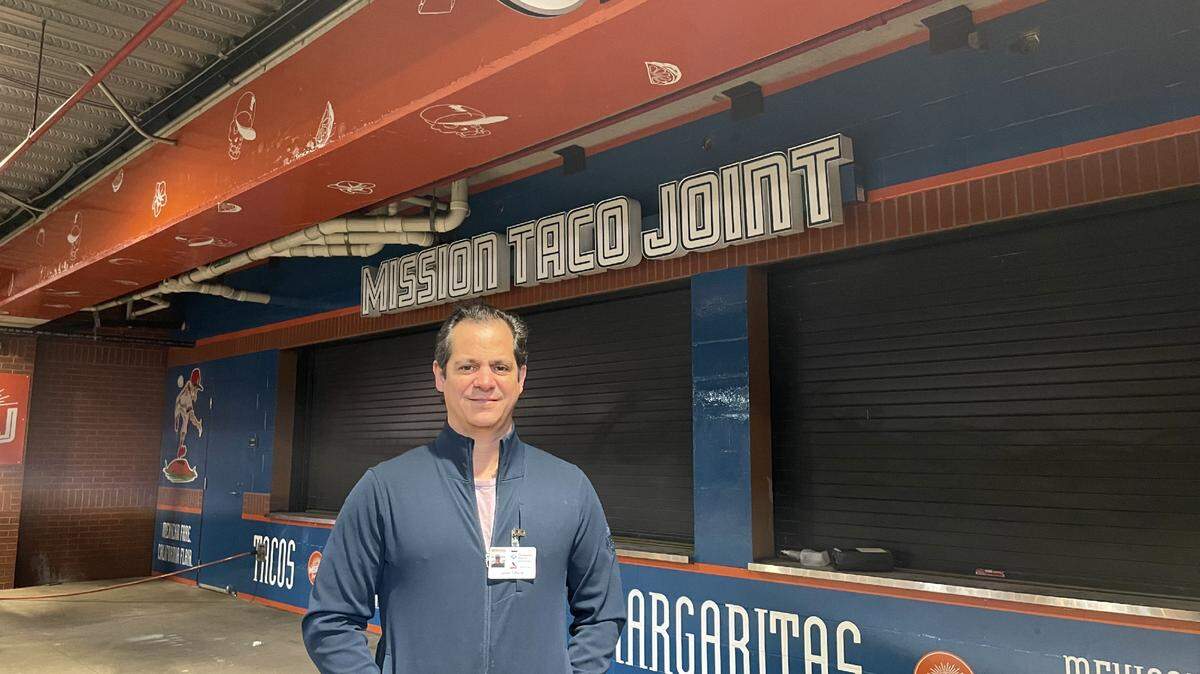 Co-Owner and Chef Jason Tilford at Mission Taco Joint’s new Busch Stadium location