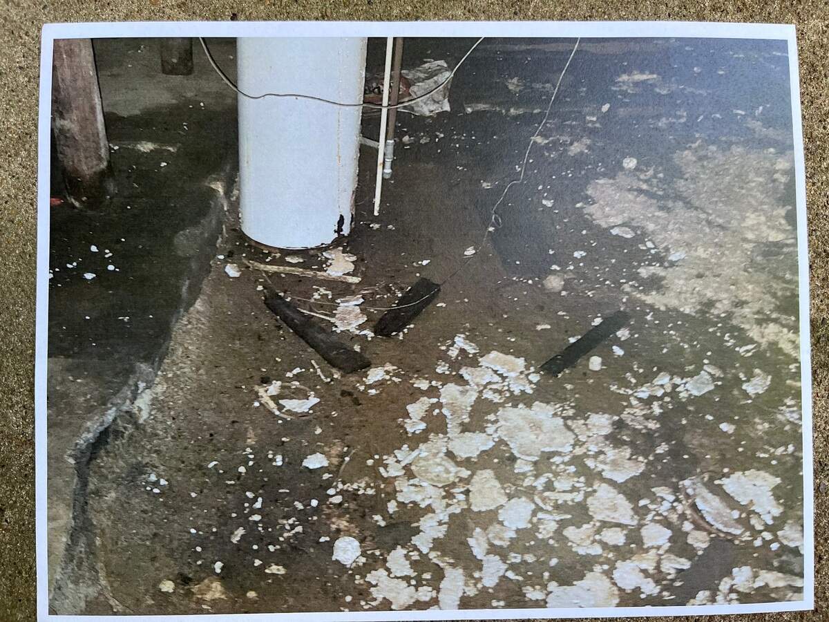One of about 80 photos taken by Scott Tyler, the city of Belleville’s director of health, housing and building, inside a derelict building at 1013 W. Main St. that is slated for demolition.