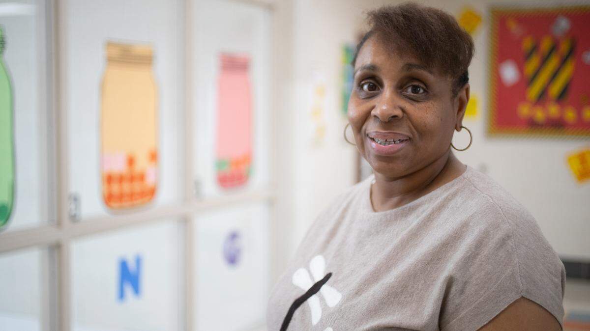 Ms. McLean at Avant Elementary School in East St. Louis recently won an award for teacher of the year.