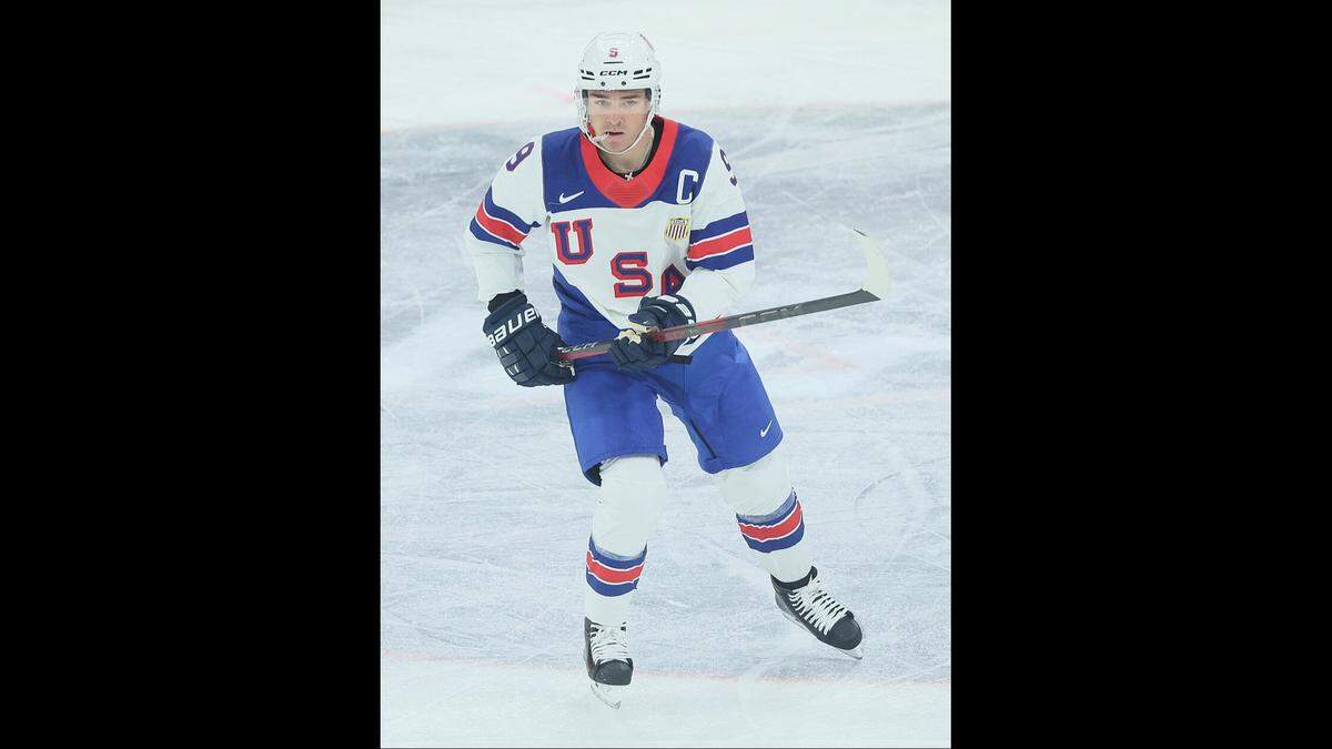Clayton Keller with Team USA